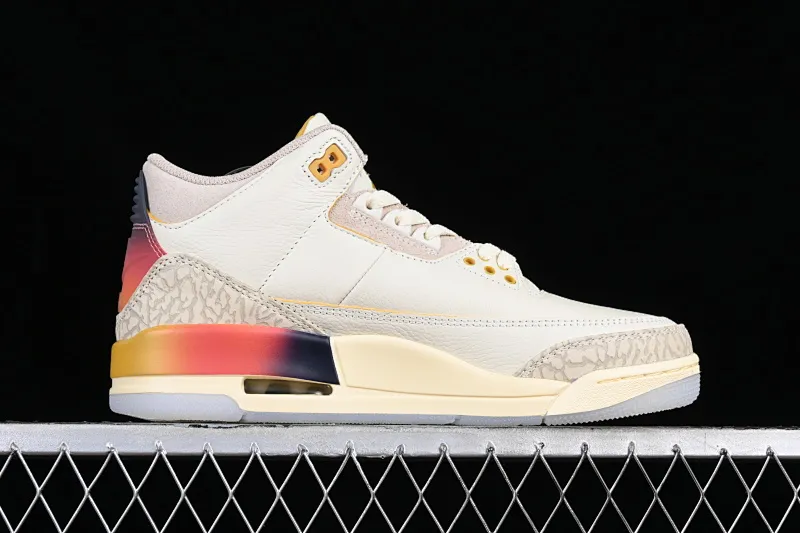 All categories Air Jordan Jordan series basketball shoes Air Jordan 3 OG version J.Balvin x Air Jordan 3 Retro AJ3 Joe 3 rainbow gradient FN0344-901